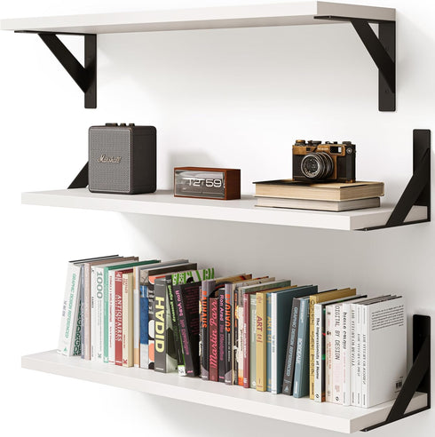 VMROF Floating Shelves for Wall, Wall Mount Book Shelf, Hanging Shelves, Wall Bookshelf