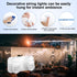 FALDAA 50Pcs Outdoor Light Clips, Clips with Waterproof Adhesive Strips, Heavy Duty Hook with Screws for Hanging