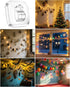 ispneay 50 Mini Light Hooks with Adhesive Strips: Indoor Clear Small String Light Clips Damage Free - Plastic Wall Hook