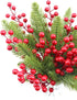 Mklsit 30 Pack 8.2 Inch Artificial Red Berry Stems, Christmas Berry Picks Holly Berries Branches for Christmas Tree