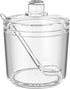 Quald Sugar Container with Lid and Spoon,Sugar Bowl Acrylic Jar for Coffee Bar