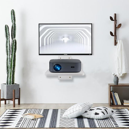PS4/Cable (1 BiJun Projector Shelf for Wall, Floating Entertainment TV Shelves Wall Mounted Projector Speaker