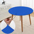 48 Inch Spandex Blue Round Tablecloth with Elastic Kitchen Dining Stretch Table Cover Non Slip Fitted Fabric Washable