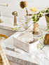 Countertop, Set 1, LE TAUCI Butter Dish with Lid for Ceramic Butter Container, Embossed Butter Keeper with Acacia Wood