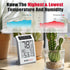 3.2'' 1Pack BaldrTherm Room Thermometer Indoor Humidity Meter, Solar-Powered Digital Temperature Sensor Monitor