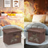 17x13x13in, DocSafe Storage Ottoman Foot Rest Stool with Lock Handle, Fireproof Folding Leather Footstool Bench