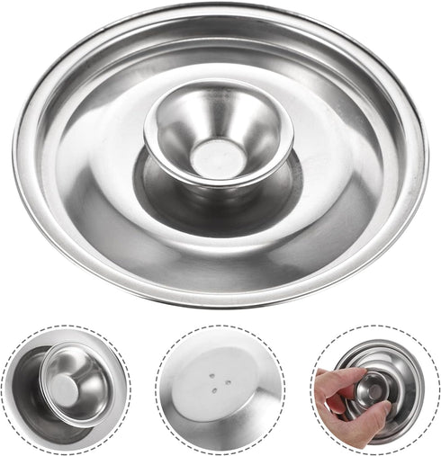 Hemoton Frying Pan Lid, Stainless Steel Universal Lid for Pots, Pans, Skillets - Replacement Frying Pan Cover