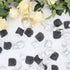 900PCS Silver Black White Artificial Flowers, Silk Rose Petals, Flower Girl Scatter Petals for Wedding