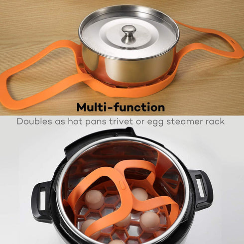 Silicone Bakeware Sling by SiCheer - Pressure Cooker Sling Compatible with Instant Pot 3 Qt and Other Cookers