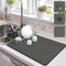 Drying Mat for Kitchen Countertops, Coffee Mat with Rubber Backing, Absorbent Dish Drying Mat (Dark Gray, 16"x20")