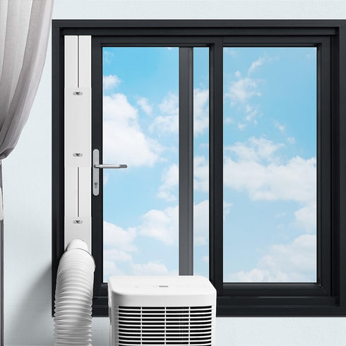 Portable Air Conditioner Window Kit with Coupler, Adjustable Seal for AC Unit, Universal Ducting (5.9 Inches Diameter)