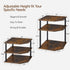 3-Tier Countertop Counter Counter Wooden Corner Shelf, Kitchen Dish & Bread Organizer Stand Storage for Desktop Bedroom