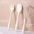 Silicone Spatula Set with Pastry Brush and Whisk, Food Grade High Heat Resistant Kitchen Spatulas (Milk White)