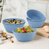 Homienly Alternatives Plastic Bowls, 36oz Cereal Bowls Set of 6, Microwave and Dishwasher Safe, Sky Blue