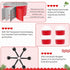 LNYZQUS 5oz Cupcake Pans, 100 Pack Aluminum Foil Mini Cake Baking Cups with Dome Lids for Christmas - Red