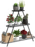 Furshus Plant Stand for Patio, 3-Tier Metal Plant ShelfIndoor/Outdoor Display Rack for Multiple