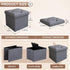 SAMRELAX 15 Inches Set, 500LBS, Ottoman with Storage, Folding Storage Ottoman Bench Storage Chest for Entryway, Living