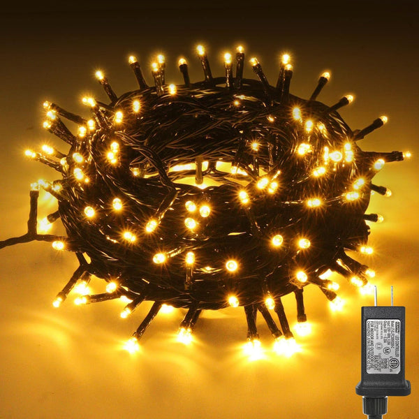 JTSIOV Christmas Tree Lights, 65FT/20M 200 LED Christmas Lights Plug in, 8