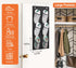 KIMBORA 2 Packs Narrow Over the Door/Wall Shoe Organizer, Small Hanging Rack with Clear Mesh Pocket, Black