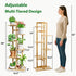 46 Inch 6 DolceLuna Plant Stand Indoor Corner, Tiered Bamboo Plant Shelf Tall, Plant Rack Tier for Multiple Small