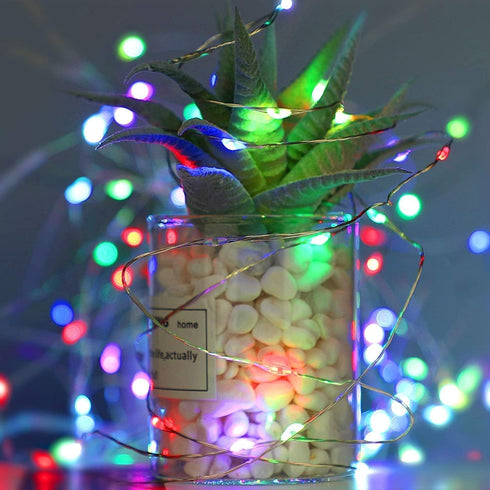 1 Pack (5m/16ft Sanniu Led Fairy Lights Battery Operated, Mini Battery Powered Copper Wire Starry String Lights