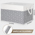 Storage Bins, 2-Pack Large Collapsible Storage Box with Rope Handles for Organizing Books and Clothes (White & Grey)