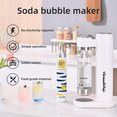 1L CO2 Sparking Water Maker, Household Portable Bubble Water Machine With Water Bottle, Soda Maker Machine