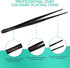 O'Creme 12 Inch Stainless Steel Precision Kitchen Culinary Tweezer Tongs Silver.