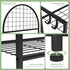 2 VGMiu Tier Plant Stand Indoor Outdoor, Metal Plant Display Stand Plants Shelf Rack for Multiple Plants, Black Flower