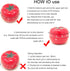 yueton Manual Mechanical Tomato Timer, Ring Alarm Kitchen Timer for Cooking, Study, Gym Countdown Clock Red