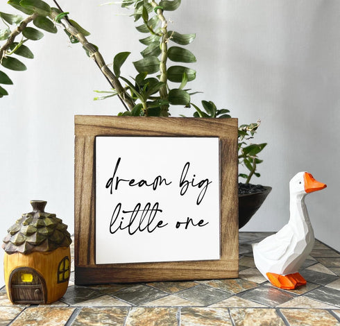 Gkwa Inspirational Wood Sign, Box Wood Plaques Desk Dcor, Girls or Boys Room Decor, Nursery Wood Decorations, Farmhouse