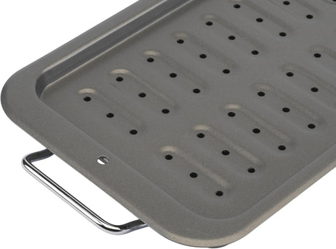 Goodcook Everyday Nonstick Steel Broiler Pan, 7" x 11", Gray