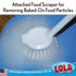 Lola Products Dish Brush w/Scraper, Durable Fiber Non-Scratch Bristles, 1 Pack for Caked-on Messes