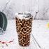 30oz Leopard Tumbler, Stainless Steel Insulated Travel Mug with Straw Lid and Cleaning Brush, 1 Count