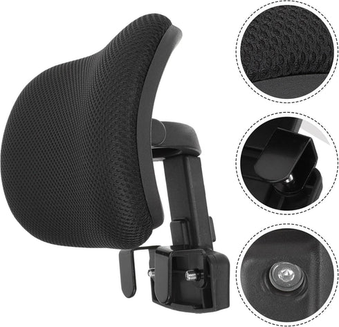 Ciieeo Chair Adjustable Headrest - Office Chair Head Support Attachment with Adjustable Height and Angle