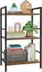 Kitsure 3-Tier Book Shelf - Wood & Metal Bookshelf with Handle &