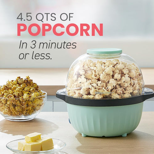 Elite Gourmet EPM145M 18-cup Hot Oil Stirring Popcorn Popper, Great for Parties, Movie Night, Mint