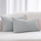 PHF 100% Cotton Waffle Weave Lumbar Pillow Cover, 12" x 20", 2 Pack, Light Grey