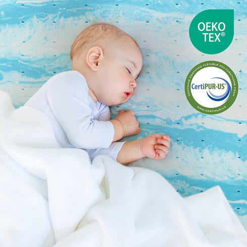 Twin Mattress Topper - 2 Inch Gel Memory Foam Bed Topper for Twin Size Bed, CertiPUR-US Certified, Blue