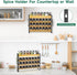 Countertop, 4 4 EsLuker.ly Spice Seasoning Rack Organizer Kitchen Tier Bamboo Spice Shelf Holder Storage with Hooks