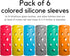 6-Pack Brieftons Silicone Sleeves: Insulated Anti-Slip Protection Covers, Ultra Thick & Durable, Better Than Neoprene