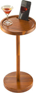 22" (1, BLUEWEST Drink Table, Tall Compact Side Table with Phone Slot and Weighted Base, Durable Pedestal Table Accent