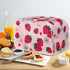 Daisy Strawberry Print Toaster Cover, Kitchen Small Appliance Cover, Pink, Machine Washable, Fingerprint Protection