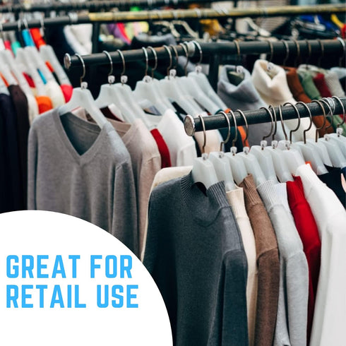 Discount Sizing White Hanger 800 Size Clips XXS-XXXL - Garment Markers for Retail Closet Organization