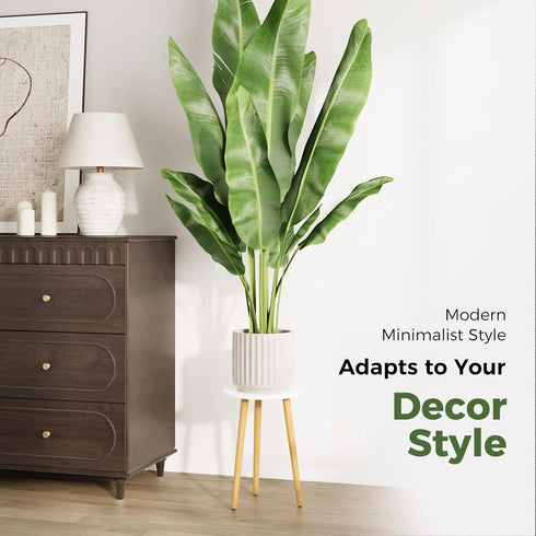 Leaf&lull Tall Plant Stand Indoor Small Plant Table for Large Plants Wooden Plant Stool Plant Holder for Living Room