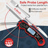 Meat Thermometer Digital for Grilling, ANDAXIN Waterproof Ultra-Fast Instant Read Food Thermometer (Red/Black)