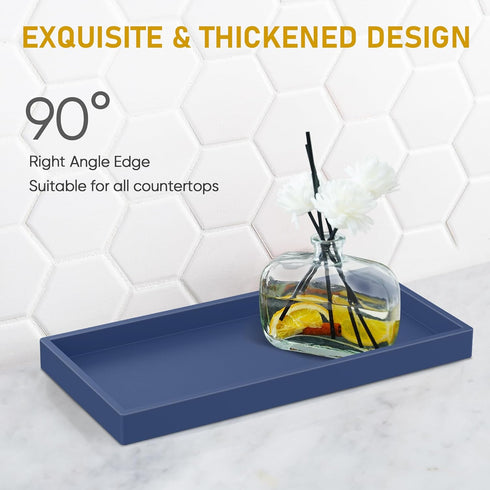 Bathroom Counter Tray,EG-SIPRO High-Grade Thickened Silicone Bathroom Vanity Tray,Shatterproof Durable Rectangle Bathroom Tray Soap Dispenser Tray for Bathroom Countertop by EG-SIPRO