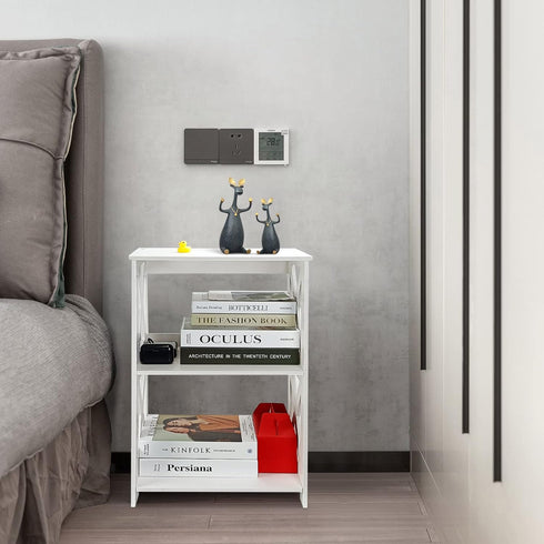 Lechay Slim White Side Table - Perfect for Small Spaces