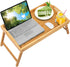 Elegant Bamboo Bed Tray with Foldable Legs - Perfect for Breakfast in Bed, TV Watching, or Laptop Use