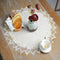 ARTABLE Grey Lace Doily Linen Table Topper Scarf Placemat Round Small Coffee